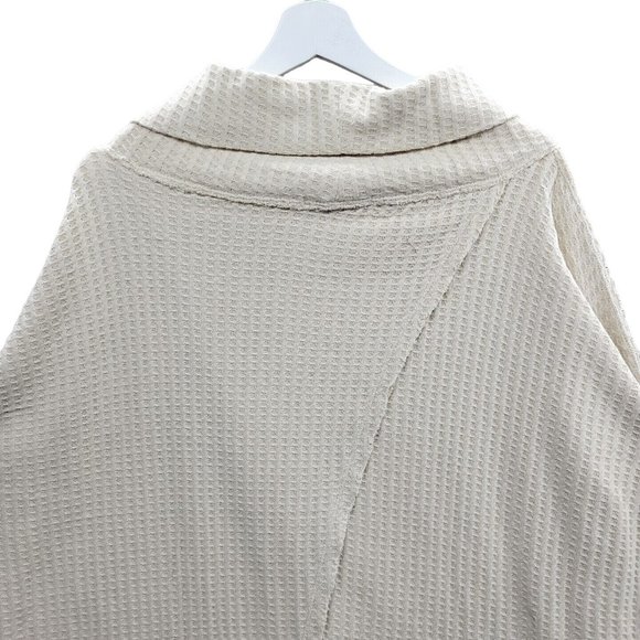 Free People NWT Juicy Long Sleeve Waffle Knit Thermal Shirt S Color: Stone Cold - Picture 5 of 12